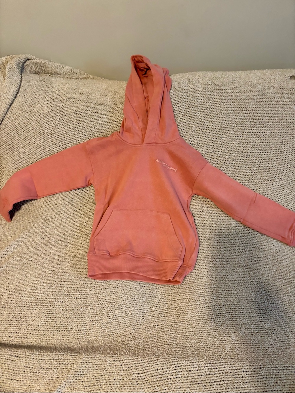 abercrombie kids Coral Pink Hooded Pullover Sweatshirt